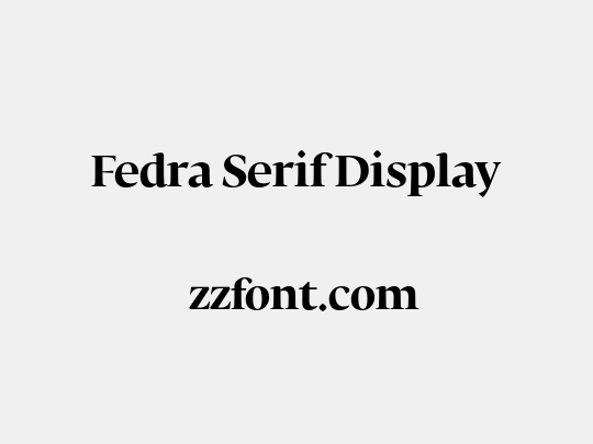 Fedra Serif Display