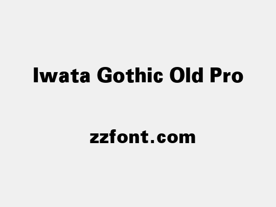 Iwata Gothic Old Pro