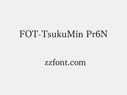 FOT-TsukuMin Pr6N