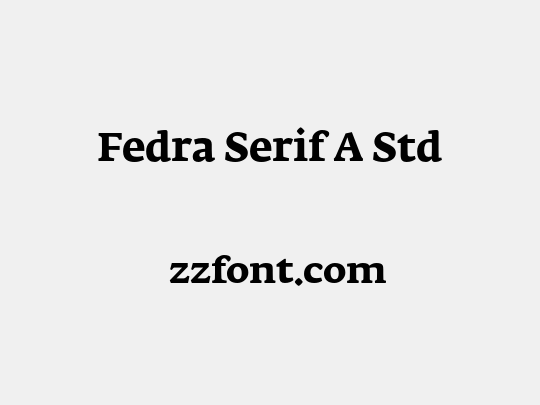 Fedra Serif A Std