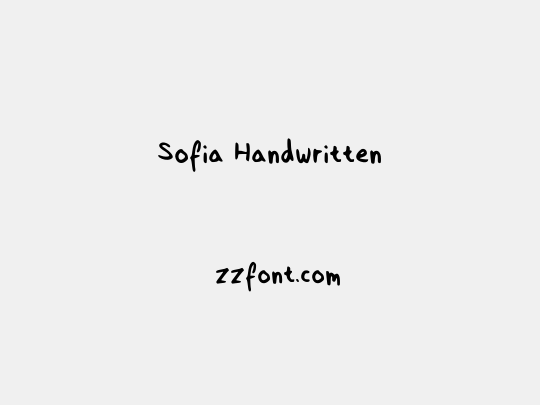 Sofia Handwritten