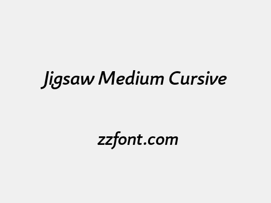 Jigsaw Medium Cursive