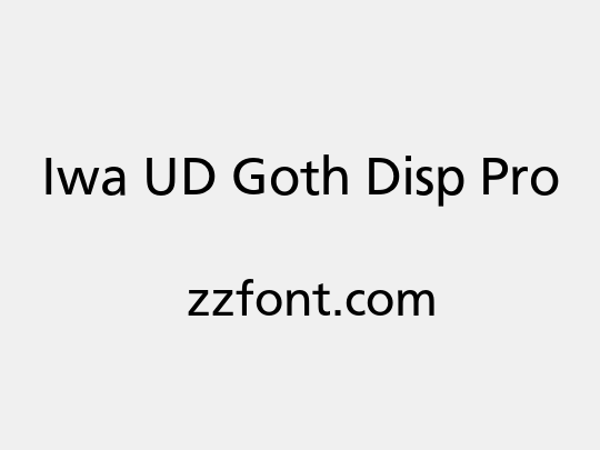 Iwa UD Goth Disp Pro