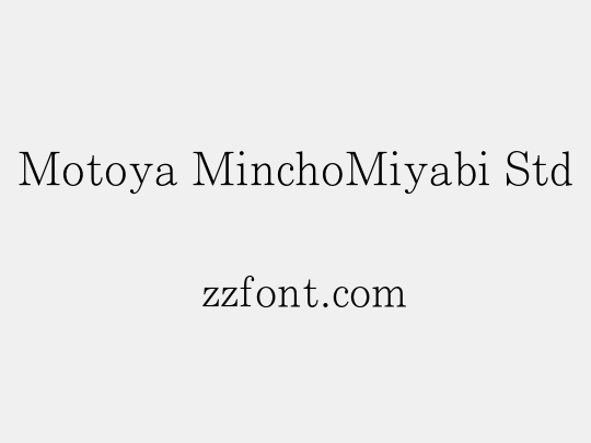 Motoya MinchoMiyabi Std