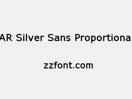 AR Silver Sans Proportional