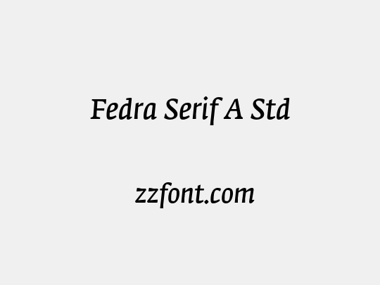 Fedra Serif A Std