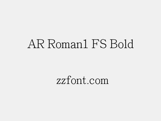 AR Roman1 FS Bold