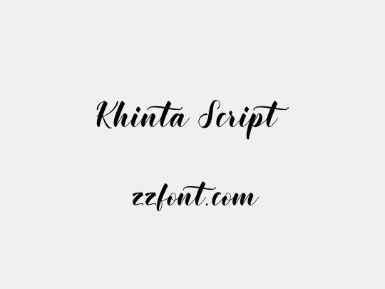 Khinta Script