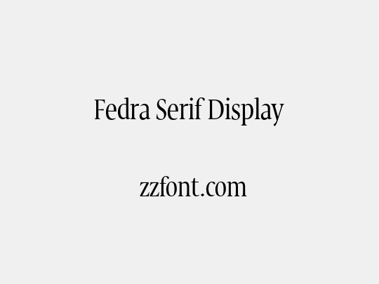 Fedra Serif Display