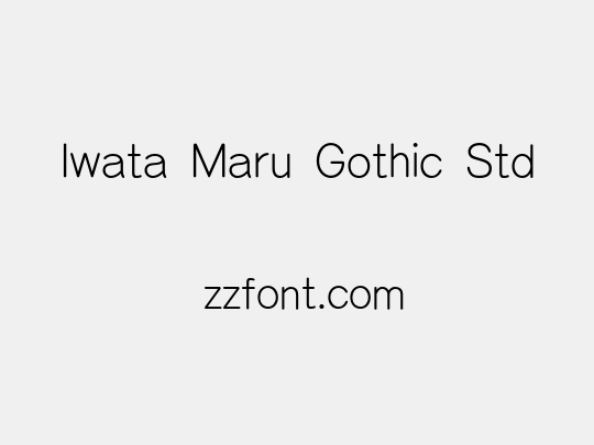 Iwata Maru Gothic Std