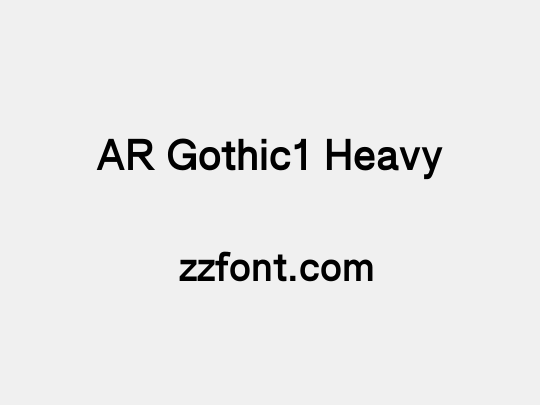 AR Gothic1 Heavy