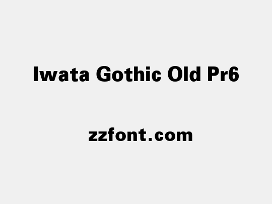 Iwata Gothic Old Pr6