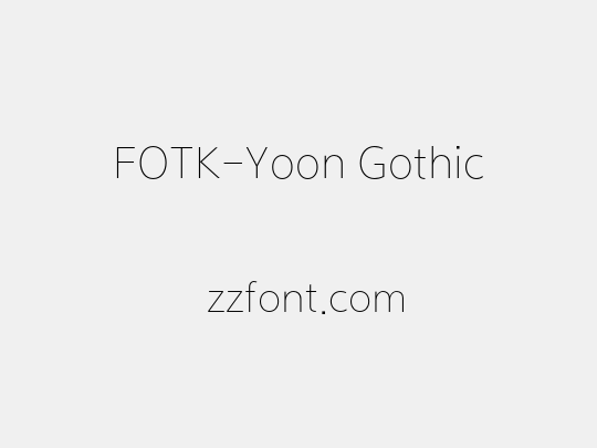 FOTK-Yoon Gothic