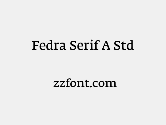 Fedra Serif A Std