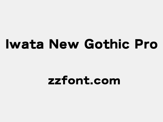 Iwata New Gothic Pro