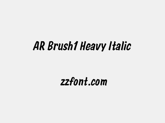 AR Brush1 Heavy Italic