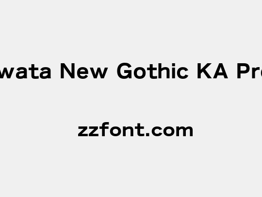 Iwata New Gothic KA Pro