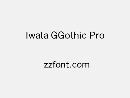 Iwata GGothic Pro