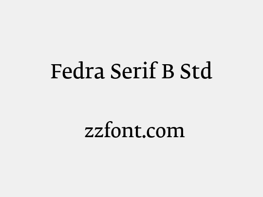 Fedra Serif B Std