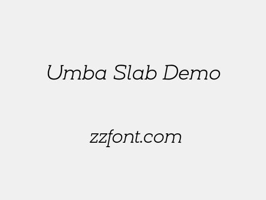 Umba Slab Demo