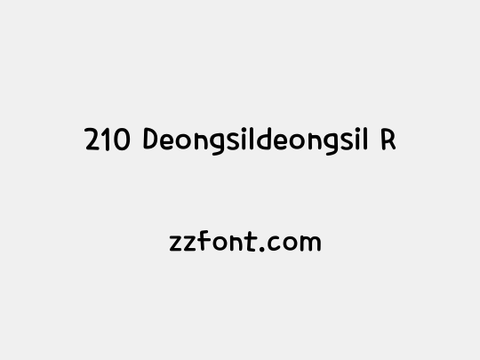 210 Deongsildeongsil R