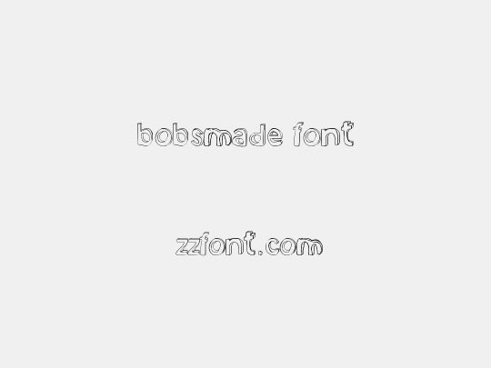 bobsmade font