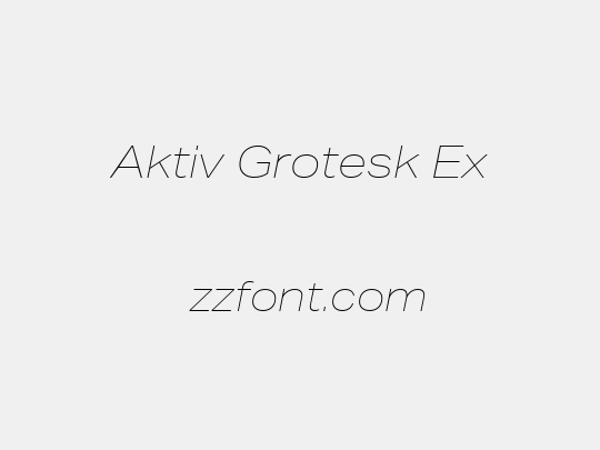 Aktiv Grotesk Ex