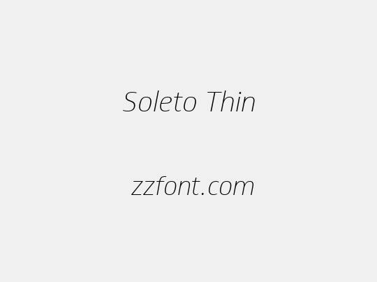 Soleto Thin