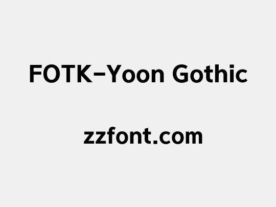 FOTK-Yoon Gothic