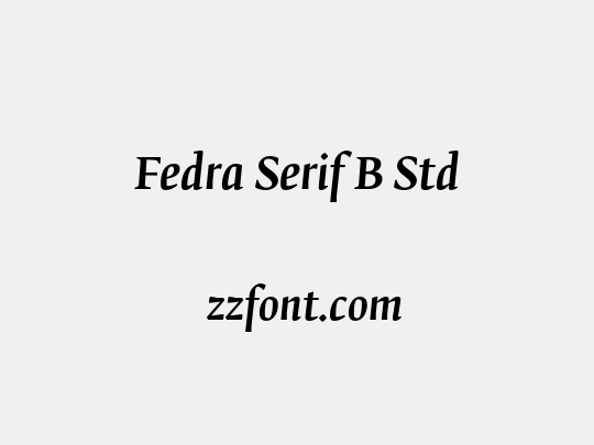 Fedra Serif B Std