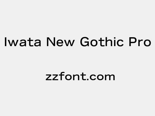 Iwata New Gothic Pro