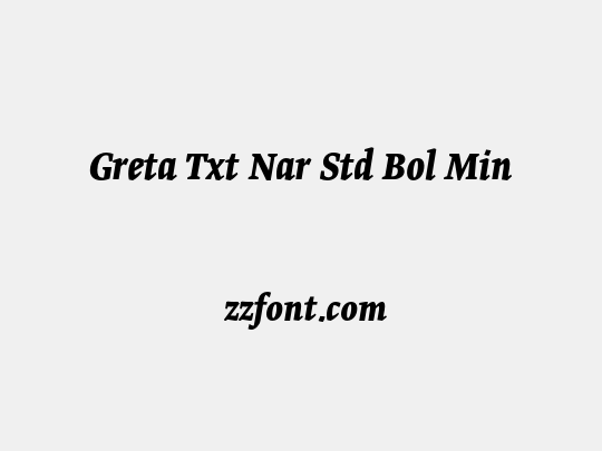 Greta Txt Nar Std Bol Min