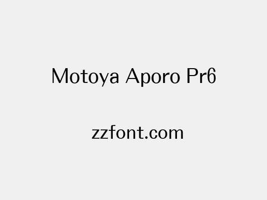 Motoya Aporo Pr6