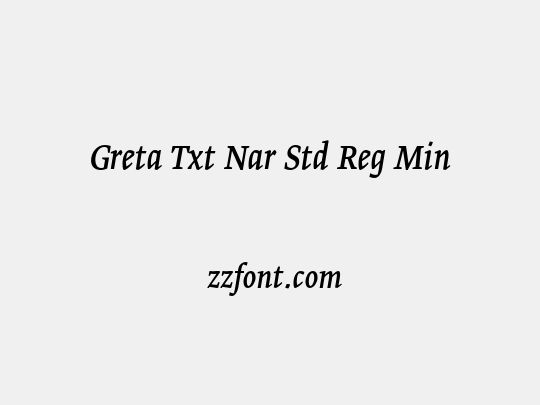 Greta Txt Nar Std Reg Min