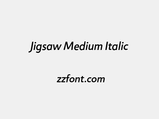 Jigsaw Medium Italic