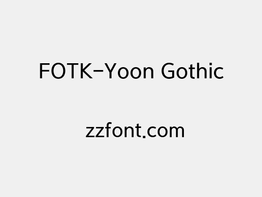 FOTK-Yoon Gothic