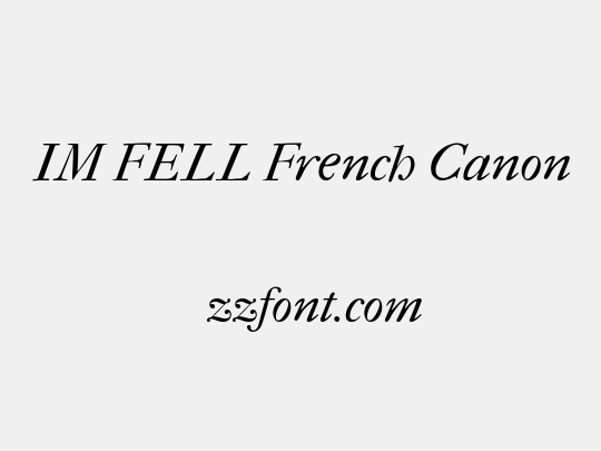 IM FELL French Canon