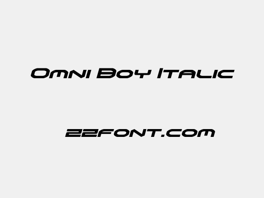 Omni Boy Italic