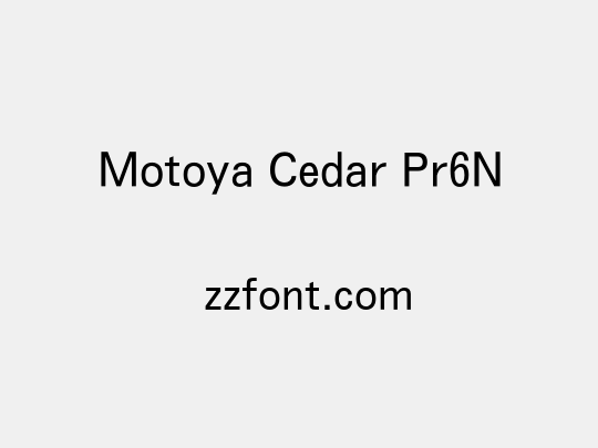 Motoya Cedar Pr6N