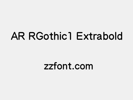 AR RGothic1 Extrabold