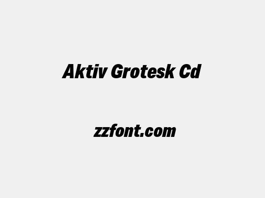 Aktiv Grotesk Cd