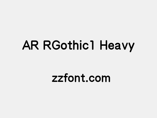 AR RGothic1 Heavy