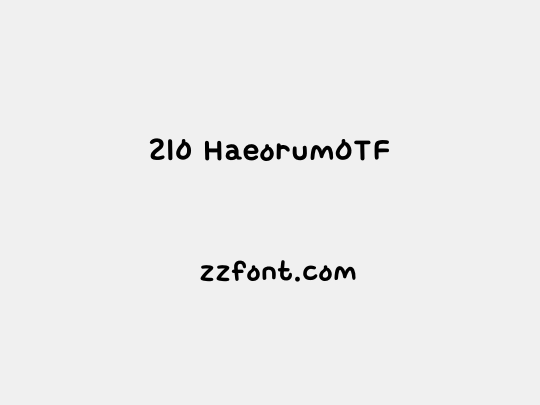 210 HaeorumOTF