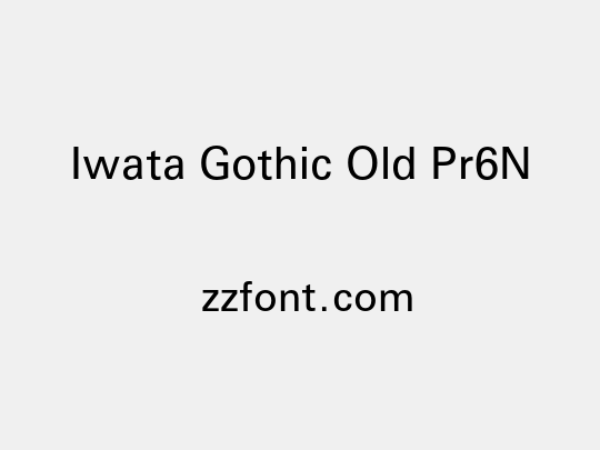 Iwata Gothic Old Pr6N