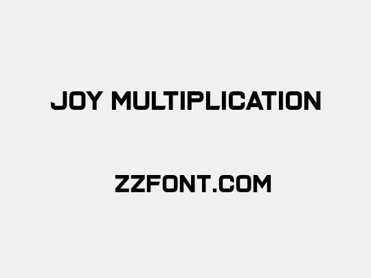 Joy Multiplication