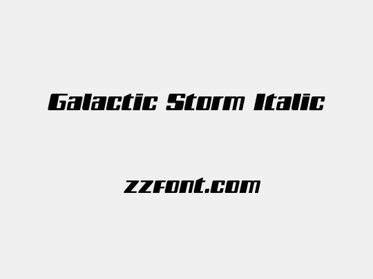 Galactic Storm Italic