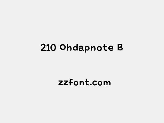 210 Ohdapnote B