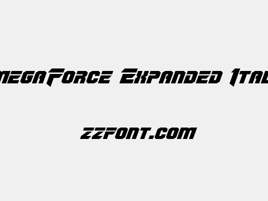 OmegaForce Expanded Italic