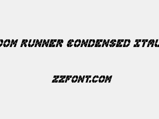 Zoom Runner Condensed Italic