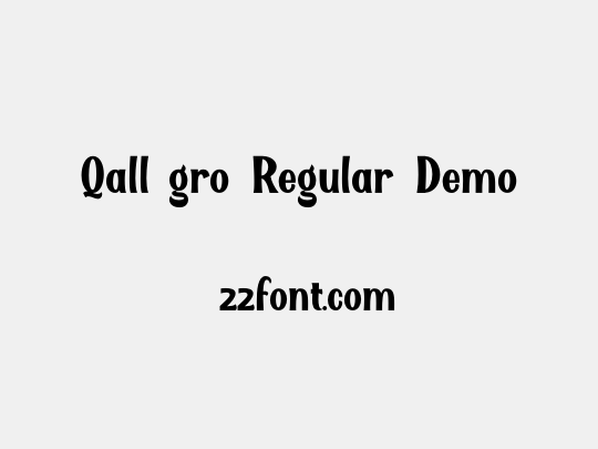 Qallégro Regular Demo